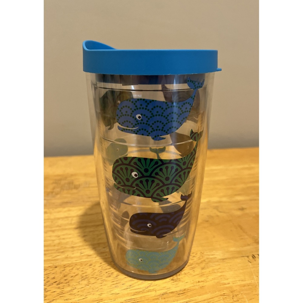 Tervis 16oz. Insulated Tumbler multi‎ color Blue & Green Whales & Lid